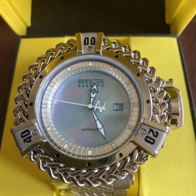 Pre-owned Invicta Reserve Automatic Men's Watch W/ Mother Of Pearl Dail 54mm Steel 36311