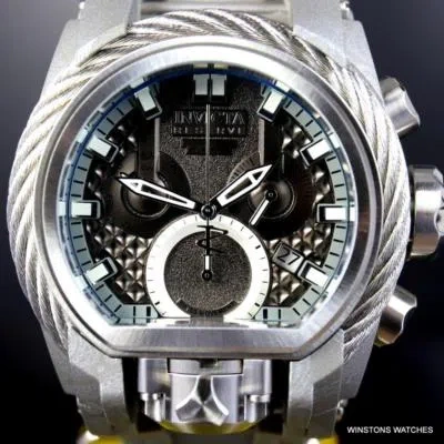 Pre-owned Invicta Reserve Bolt Zeus Magnum Hydroplated Gray 52mm Swiss Mvt Watch