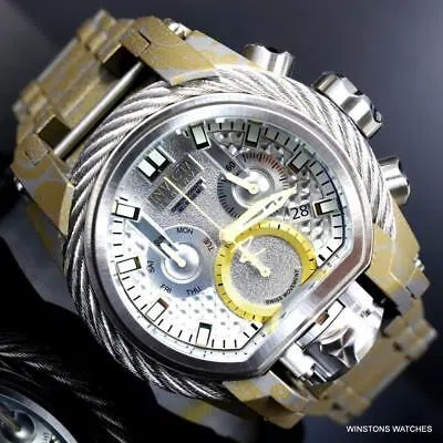 Pre-owned Invicta Reserve Bolt Zeus Magnum Hydroplated Steel 52mm Swiss Mvt Watch