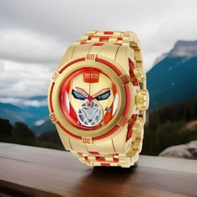 Pre-owned Invicta Reserve Bolt Zeus Marvel Iron Man 52mm Steel Swiss Mvt Blue Watch