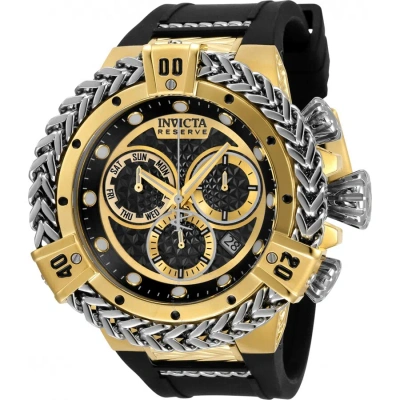 Invicta Reserve Chronograph Quartz Black Dial Men's Watch 33154 In Black / Gold / Gold Tone / Yellow