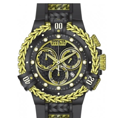Invicta Reserve Chronograph Quartz Black Dial Men's Watch 33156 In Black / Gold / Gold Tone / Yellow