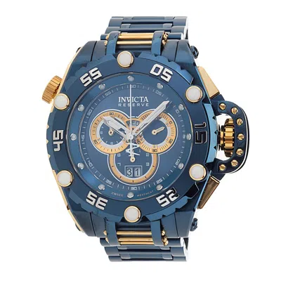 Invicta Reserve Flying Fox 53mm Shutter Swiss Quartz Chrono Watch In Blue