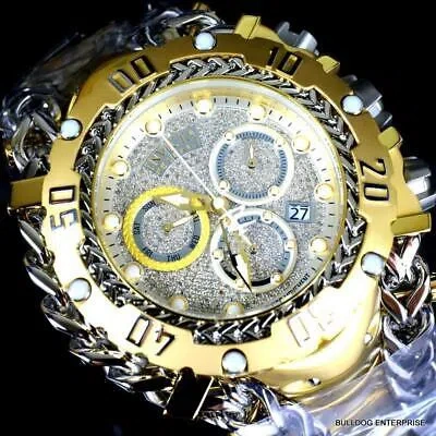Pre-owned Invicta Reserve Gladiator 1.17ctw Diamond Gold Plated Steel Swiss 61mm Watch