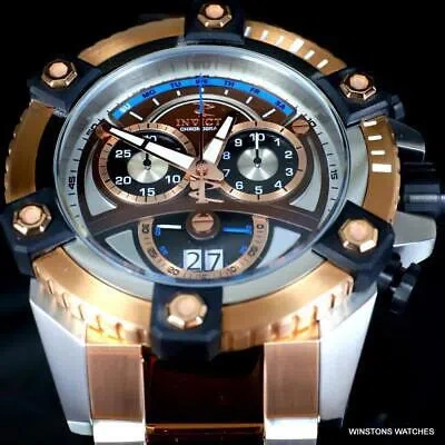 Pre-owned Invicta Reserve Grand Octane 63mm Rose Gold Two Tone Steel Swiss Mvt Watch