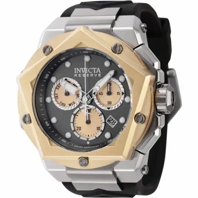 Invicta Reserve Helios 54mm Swiss Quartz Chronograph Strap Watch In Green In Black
