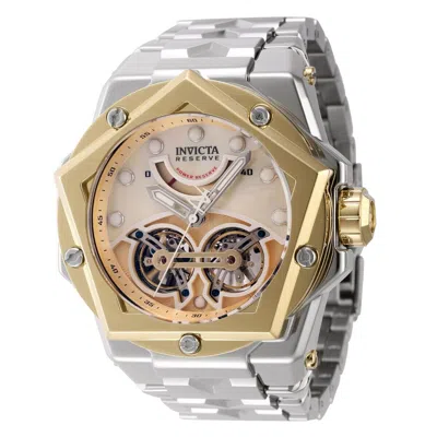 Pre-owned Invicta Reserve Helios Automatic Double Open Heart Men's Watch W/ Mother Of Pear