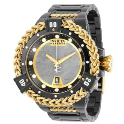 Pre-owned Invicta Reserve Hercules Automatic Men's 53mm Meteorite Dial Black Watch 34324
