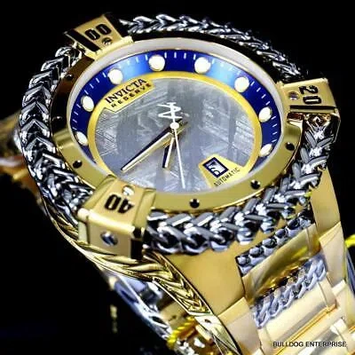 Pre-owned Invicta Reserve Hercules Meteorite Automatic 56mm Gold Plated Steel Watch