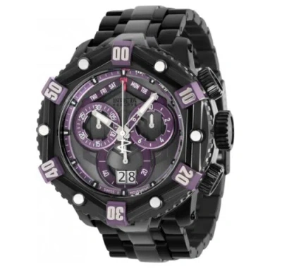 Pre-owned Invicta Reserve Huracan Darkest Purple Men's 53mm Swiss Chronograph Watch 36632