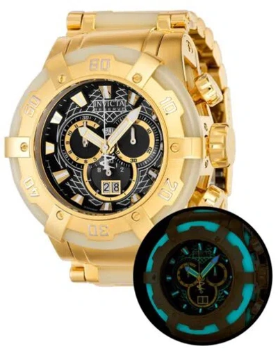 Pre-owned Invicta Reserve Hyperion Men's 53mm Large Luminous Gold Swiss Chrono Watch 37337