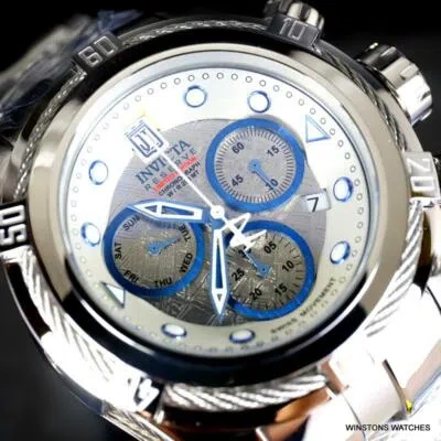 Pre-owned Invicta Reserve Jt Bolt Zeus Meteorite Swiss Mvt Polished Steel 52mm Watch