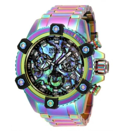Pre-owned Invicta Reserve Men's 48mm Rainbow Iridescent Abalone Swiss Chrono Watch 35555