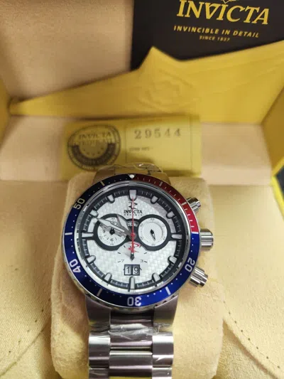 Pre-owned Invicta Reserve Pepsi Bezel Watch, Swiss Quartz Movement Ronda 5050.c, 47mm
