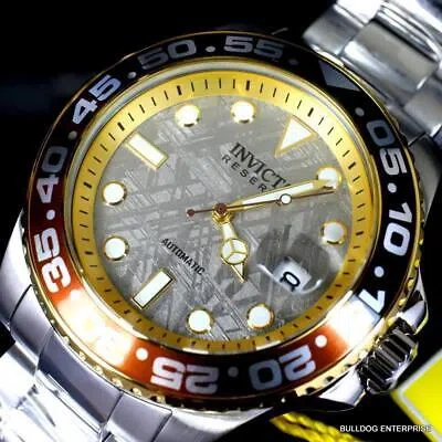 Pre-owned Invicta Reserve Pro Diver Meteorite Automatic Root Beer 46mm Steel Watch