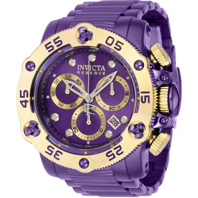 Invicta Reserve Propeller Chronograph Quartz Purple Dial Men's Watch 38702
