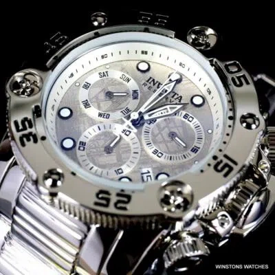 Pre-owned Invicta Reserve Sea Hunter Propeller Meteorite High Polish Swiss 52mm Watch