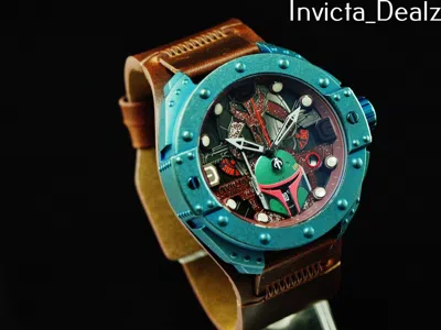 Pre-owned Invicta Reserve Star Wars 52mm Boba Fett Ed Swiss Z60 Chrono Strap Watch
