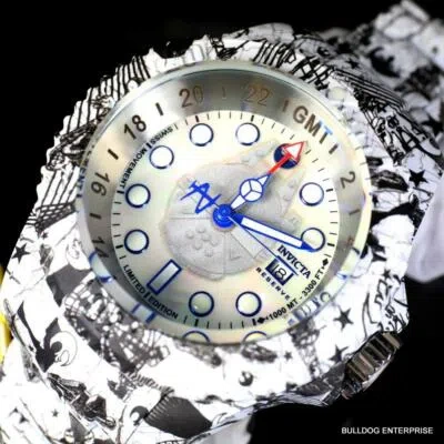 Pre-owned Invicta Reserve Star Wars Hydromax Rebel Alliance Swiss Mvt White Watch 52mm