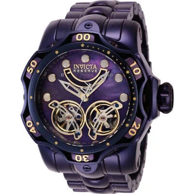 Pre-owned Invicta Reserve Venom Automatic Purple Dial Men's Watch 40059