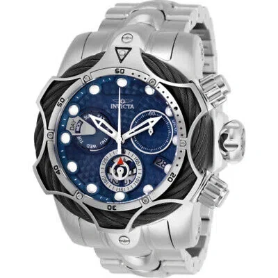 Pre-owned Invicta Reserve Venom Chronograph Quartz Blue Dial Men's Watch 26651
