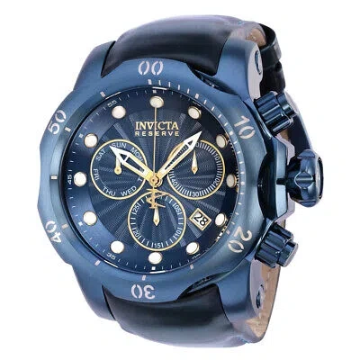 Pre-owned Invicta Reserve Venom Chronograph Quartz Blue Dial Men's Watch 36286