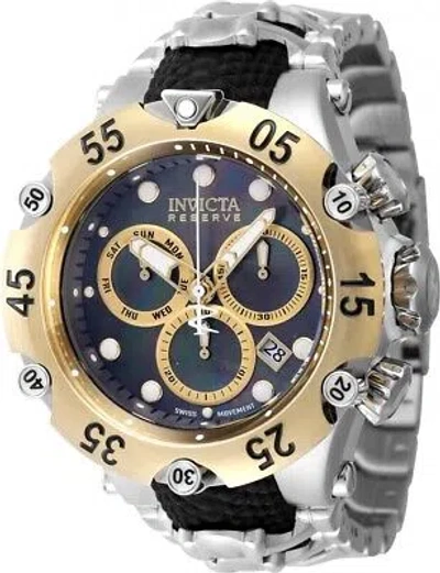 Pre-owned Invicta Reserve Venom Cobra Chronograph Quartz Black Dial Men's Watch 47217