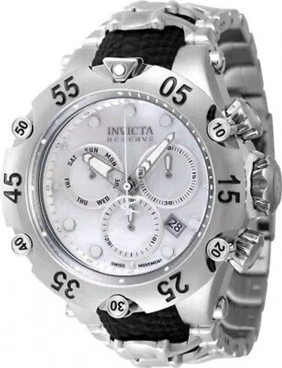 Pre-owned Invicta Reserve Venom Cobra Chronograph Quartz Silver Dial Men's Watch 47156