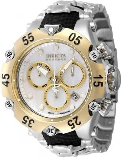 Pre-owned Invicta Reserve Venom Cobra Chronograph Quartz White Dial Men's Watch 47218
