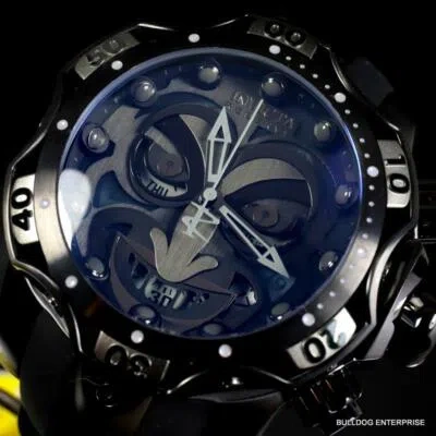 Pre-owned Invicta Reserve Venom Dc Comics Joker Black Combat 52mm Swiss Mvt Watch