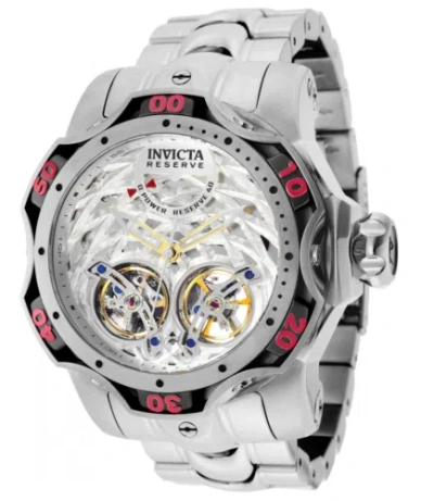 Pre-owned Invicta Reserve Venom Men's 52mm Double Open Heart Automatic Watch 35984