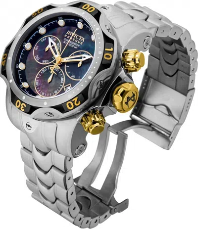 Pre-owned Invicta Reserve Venom Mop Dial Swiss Men's Quartz Stainless Steel Bracelet Watch