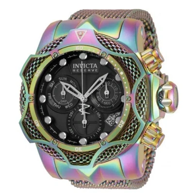 Pre-owned Invicta Reserve Venom Rainbow Iridescent Mens 52mm Mesh Swiss Chrono Watch 35052