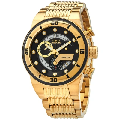 Invicta S1 Rally Chronograph Black Dial Men's Watch 25282 In Black / Gold Tone / Yellow