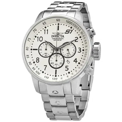 Invicta S1 Rally Chronograph Ivory Dial Men's Watch 23077 In Metallic