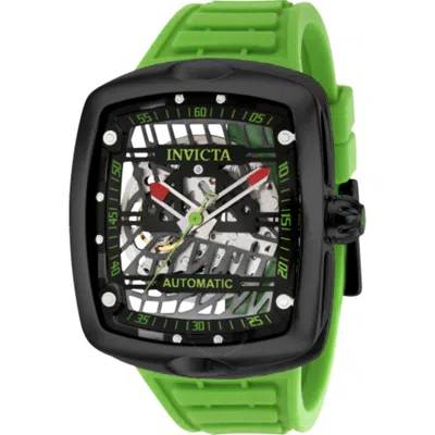 Invicta S1 Rally Diablo Automatic Black Skeleton Dial Men's Watch 35291 In Green