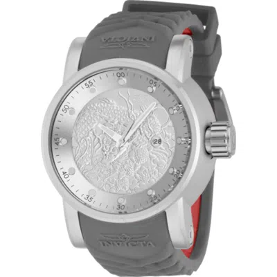 Invicta S1 Rally Dragon Date Quartz Silver Dial Men's Watch 41406 In Gray