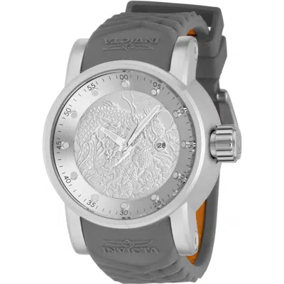 Invicta S1 Rally Dragon Date Quartz Silver Dial Men's Watch 41409 In Gray