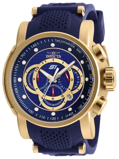 Pre-owned Invicta S1 Rally Men's Watch - 52mm, Gold, Blue (19330)