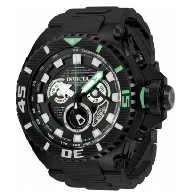Pre-owned Invicta Sea Hunter Men's 57mm Large Anatomic Black Swiss Chronograph Watch 35009