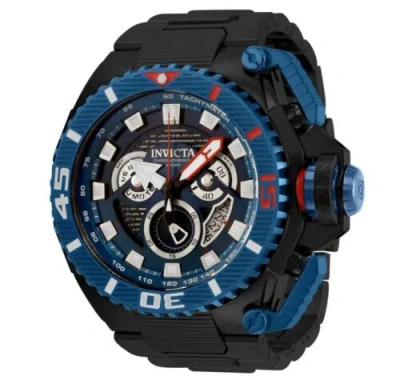 Pre-owned Invicta Sea Hunter Men's 57mm Large Anatomic Black Swiss Chronograph Watch 35011