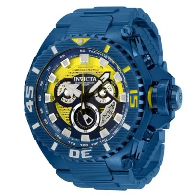 Pre-owned Invicta Sea Hunter Men's 57mm Large Anatomic Blue Swiss Chronograph Watch 35010