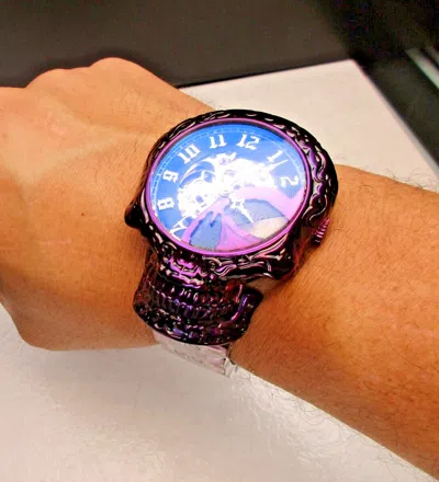 Pre-owned Invicta Skull Artist Purple Men's Watch Automatic 40758