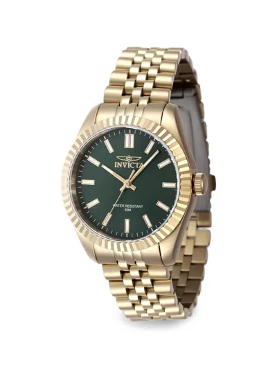 Invicta Specialty 36mm Fluted Bezel Watch In Gold