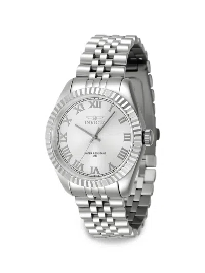 Invicta Specialty 36mm Fluted Bezel Watch In Silver