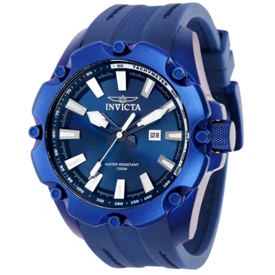 Invicta Specialty 51mm Quartz Date Silicone Strap Watch In Blue
