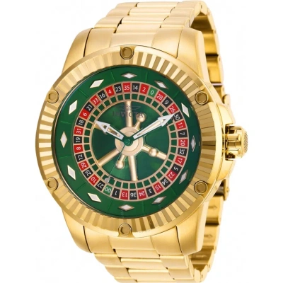 Invicta Specialty Casino Automatic Green Dial Men's Watch 28710 In Red /  / Black / Gold Tone / Green / Yellow