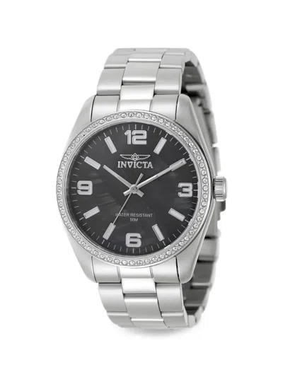 Invicta Specialty Crystal-embellishment 38mm Watch In Black