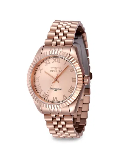 Invicta Specialty Fluted-bezel 36mm Watch In Gold