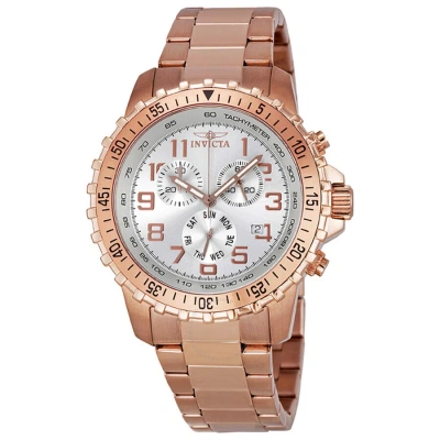 Invicta Specialty Pilot Chronograph Silver Dial Unisex Watch 11368 In Gold / Rose / Silver